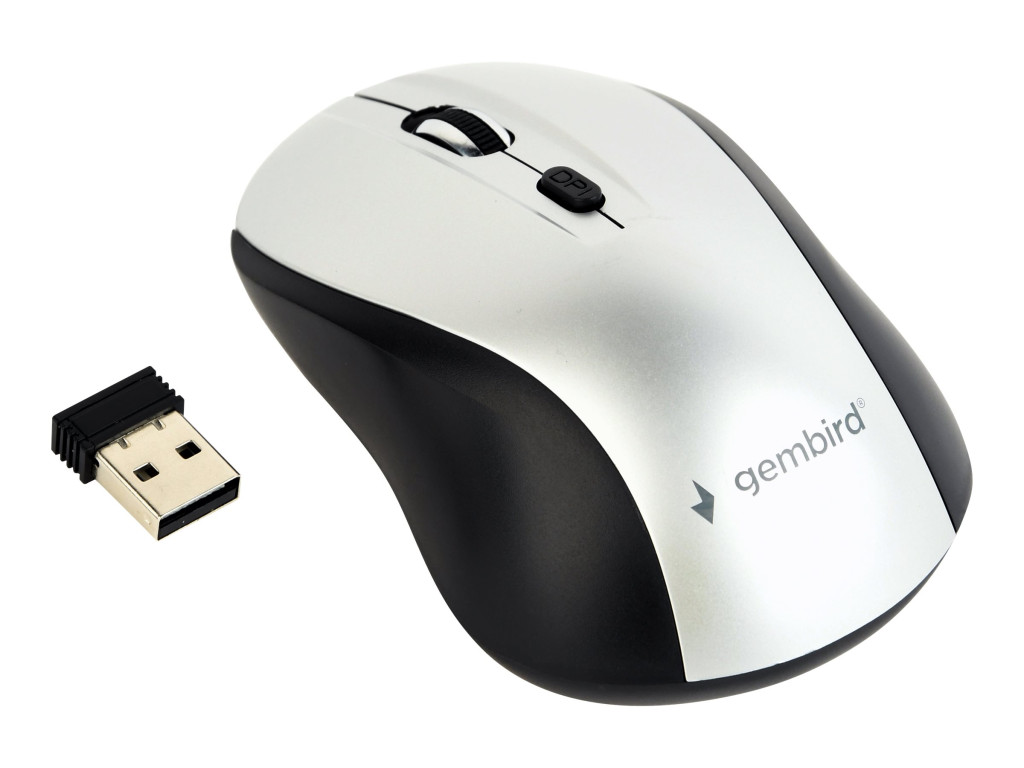 Gembird | Optical Mouse | MUSW-4B-02-BS | Wireless | USB | Black/silver