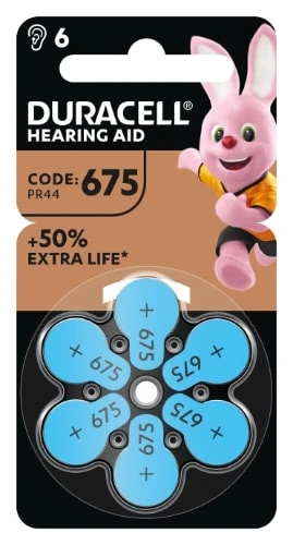 Patareid kuuldeaparaadile DURACELL 675 PR44, 6 tk