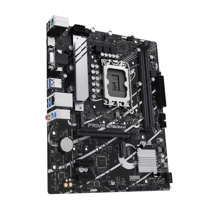 Asus | PRIME B760M-K | Processor family Intel | Processor socket LGA1700 | DDR5 DIMM | Number of SATA connectors 4