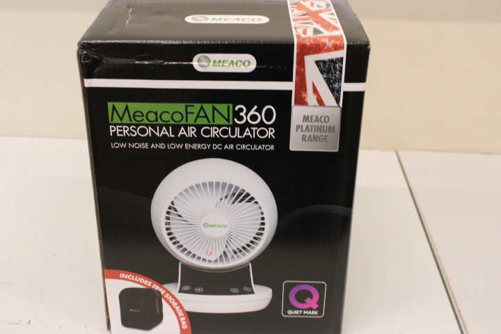 SALE OUT.  | MEACO | Air Circulator MeacoFan 360 | Table Fan | USED AS DEMO, SCRATCHES ON GLOSSY SURFACE | White | Number of speeds 12 | Oscillation | 10 W | No
