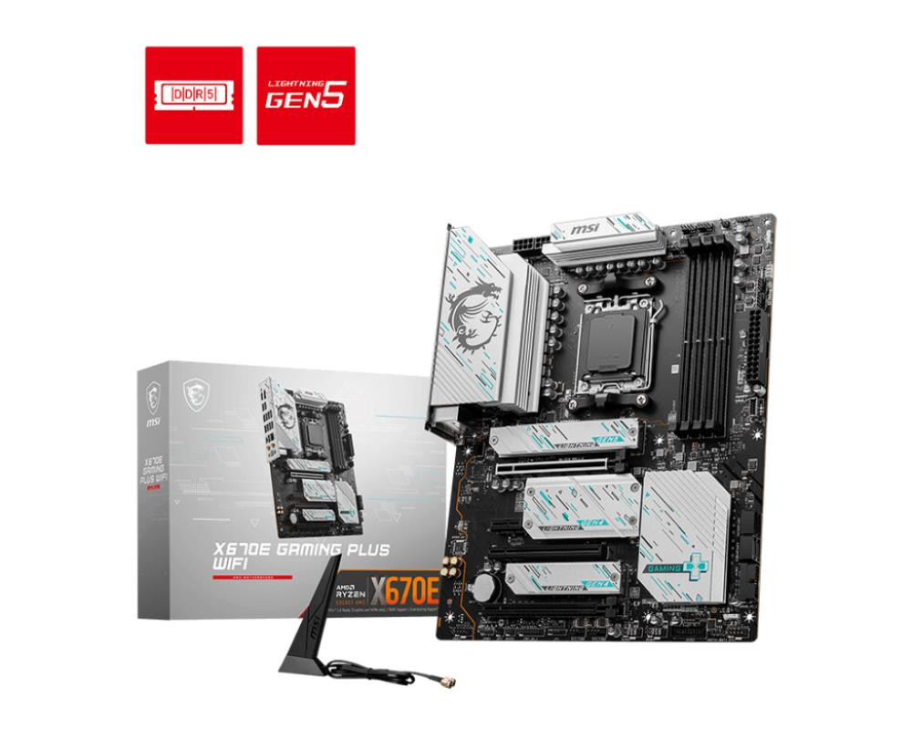 MSI X670E GAMING PLUS WIFI emaplaat AMD X670 Protsessoripesa AM5 ATX