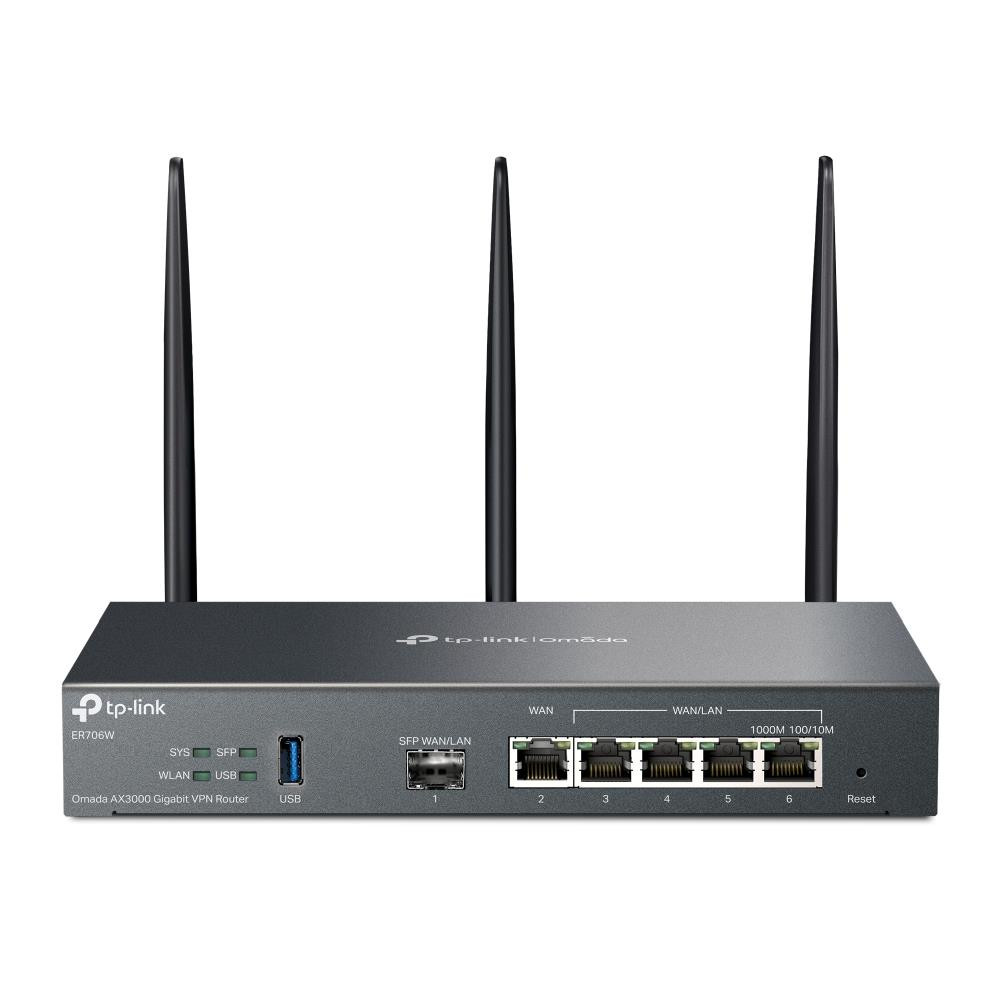 TP-Link Omada ER706W juhtmevaba ruuter Gigabit Ethernet Kaks sagedusala (2,4 GHz / 5 GHz) Must