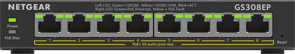 NETGEAR 8PT GE Plus Switch W/POE+