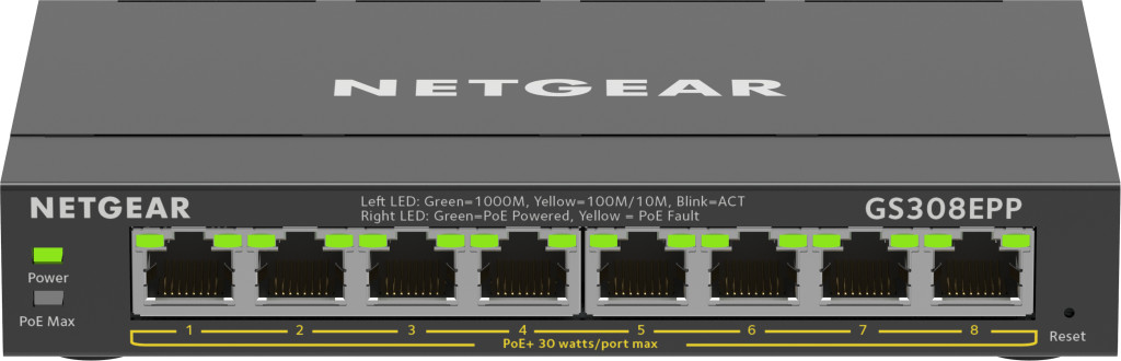 NETGEAR 8PT GE Plus Switch W/HI-PWR POE+