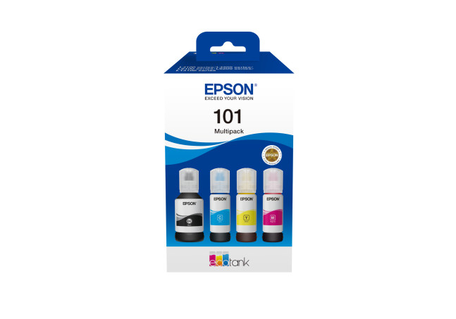 Epson Ink Consumables  4-colour | 101 EcoTank | Ink Bottle | Multipack