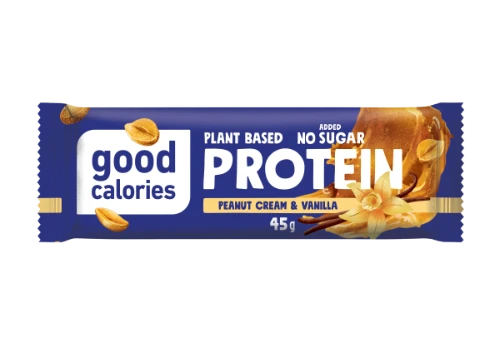 Vanilje proteiinibatoon GOOD CALORIES maapähklite ja datlitega 45g (kogus 3 tükki)