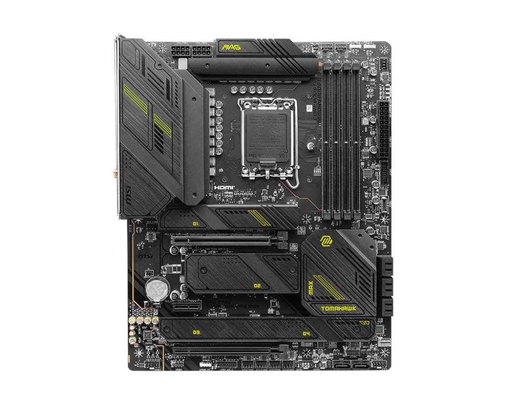 MSI | MAG Z790 TOMAHAWK MAX WIFI | Processor family Intel | Processor socket LGA1700 | DDR5 UDIMM | Supported hard disk drive interfaces SATA, M.2 | Number of SATA connectors 8