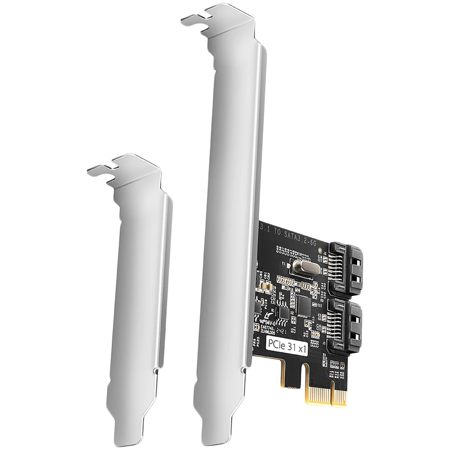 Axagon Two-channel SATA III PCI-Express controller with two internal SATA port outputs. Standard & Low profile.