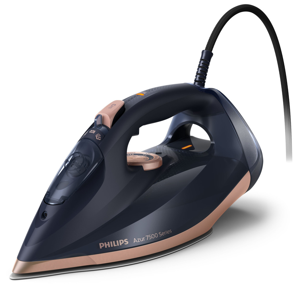 Philips | DST7510/80 | Steam Iron | 3200 W | Water tank capacity 300 ml | Continuous steam 55 g/min | Steam boost performance 260 g/min | Blue/Gold