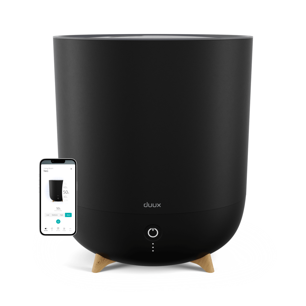 Duux | Neo | Smart Humidifier | Water tank capacity 5 L | Suitable for rooms up to 50 m² | Ultrasonic | Humidification capacity 500 ml/hr | Black