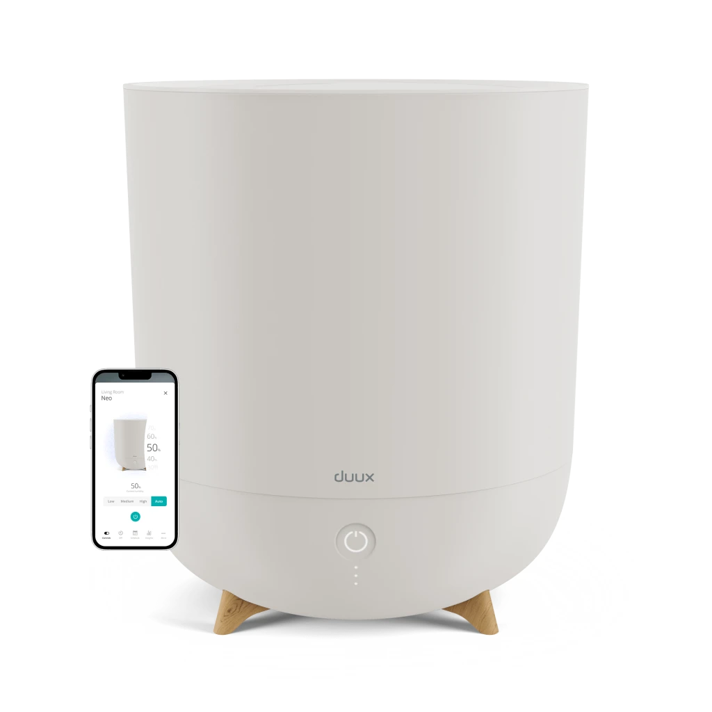 Duux | Smart Humidifier | Neo | Water tank capacity 5 L | Suitable for rooms up to 50 m² | Ultrasonic | Humidification capacity 500 ml/hr | Greige