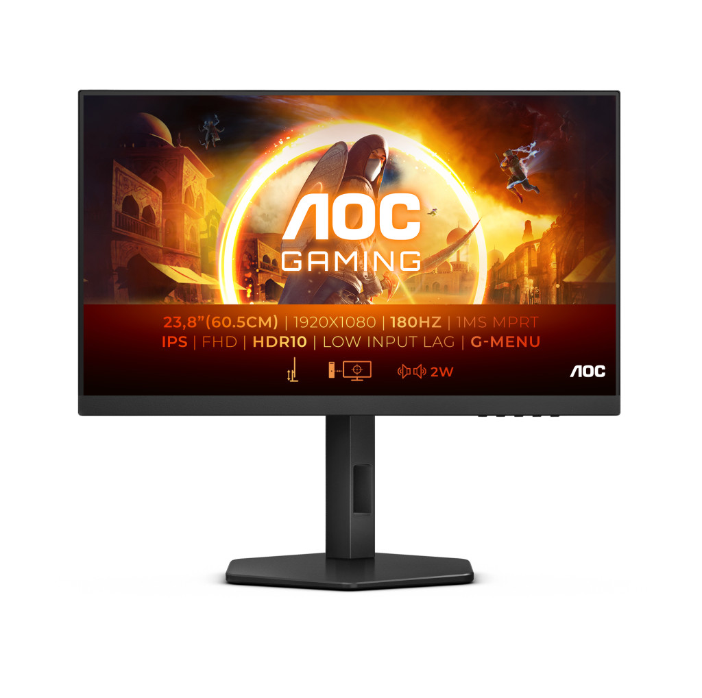 AOC | Monitor | 24G4X | 23.8 " | IPS | 1920 x 1080 pixels | 16:9 | 1 ms | 300 cd/m² | HDMI ports quantity 2 | 180 Hz