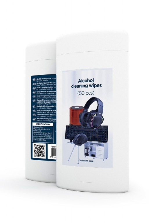 Gembird | Alcohol Cleaning Wipes (50 pcs) | CK-AWW50-01 | Cleaning Wipes