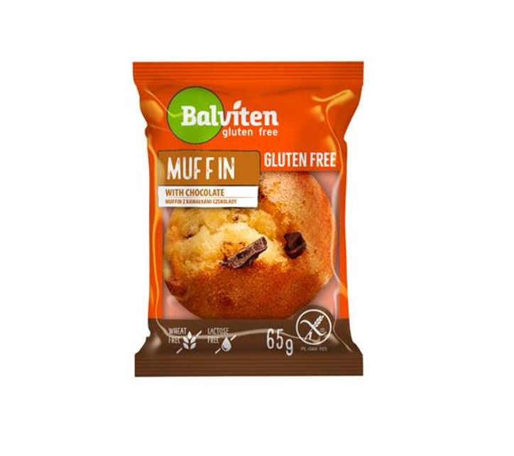 Muffin BALVITEN GLUTEENIVABA, tumeda šokolaadiga, 65 g