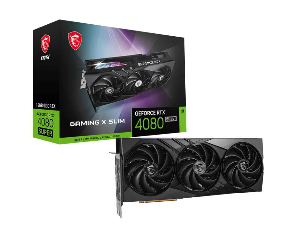 Graphics Card|MSI|NVIDIA GeForce RTX 4080 SUPER|16 GB|GDDR6X|256 bit|PCIE 4.0 16x|2xHDMI|2xDisplayPort|RTX4080SUPGAMXSLIM16G