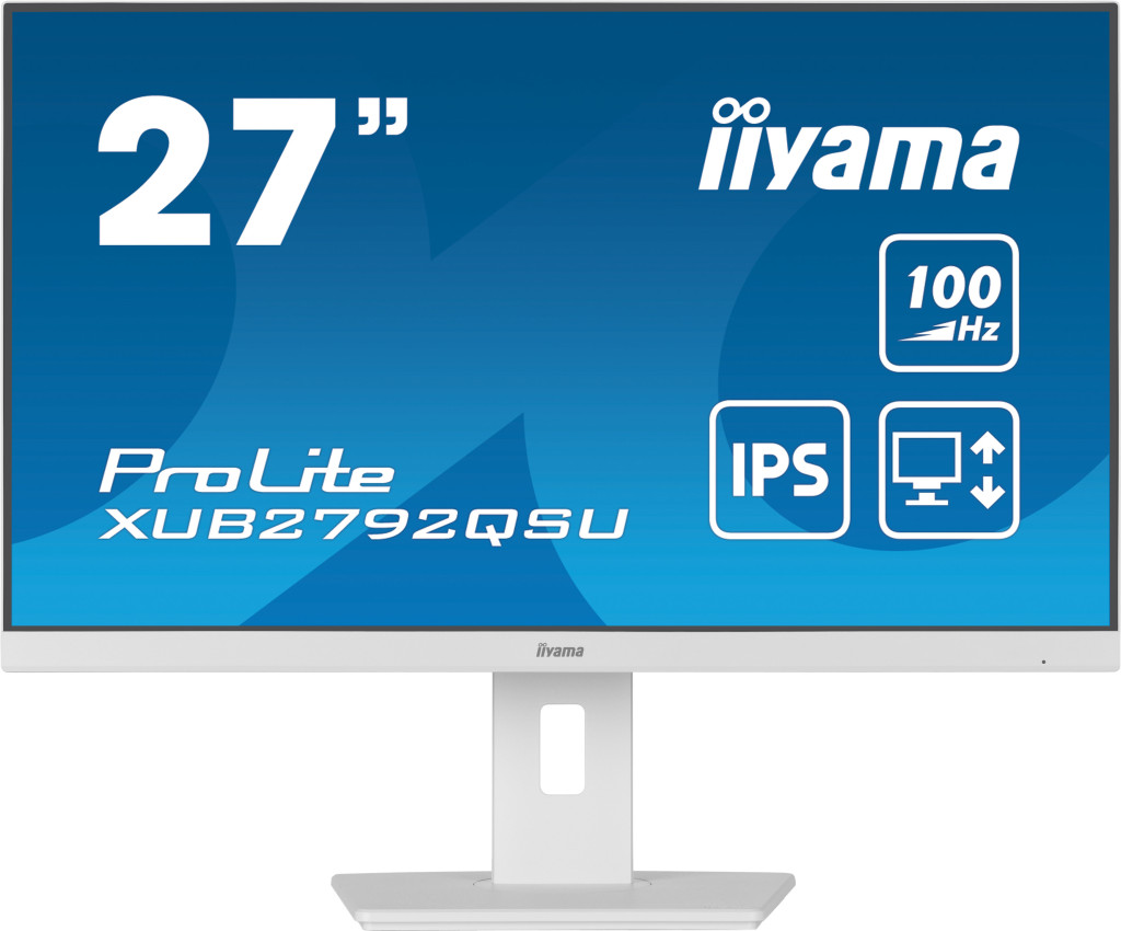 iiyama ProLite XUB2792QSU-W6 PC lamekuvar 68,6 cm (27") 2560 x 1440 pikslit Wide Quad HD LED Valge