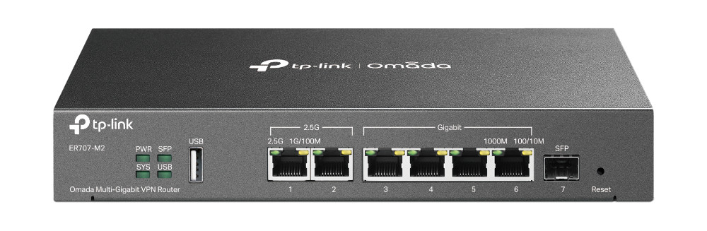 TP-Link Omada ER707-M2 juhtmega ruuter 2.5 Gigabit Ethernet, Kiire Ethernet, Gigabit Ethernet Must