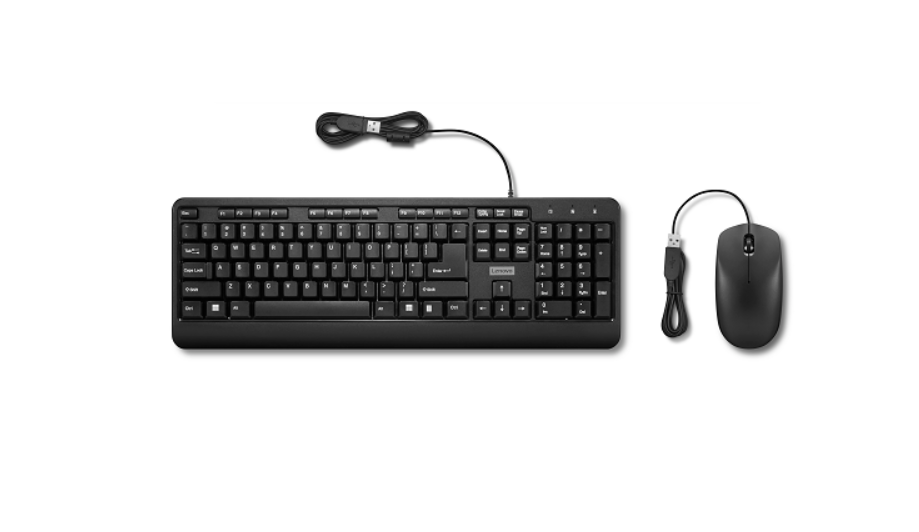 Lenovo | 160 Combo | Keyboard | Wired | Mouse included | US | Black | USB-A 2.0