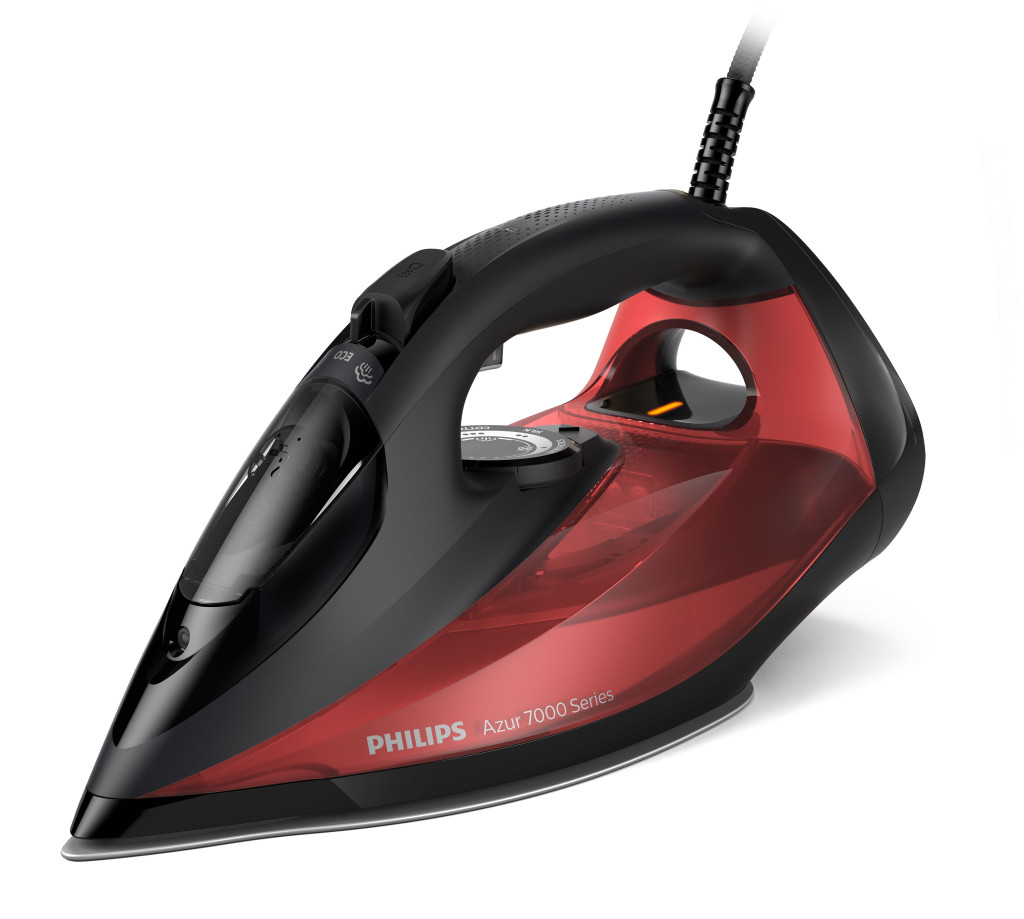 Philips | DST7022/40 | Steam Iron | 2800 W | Water tank capacity 0.3 ml | Continuous steam 50 g/min | Steam boost performance 250 g/min | Red/Black