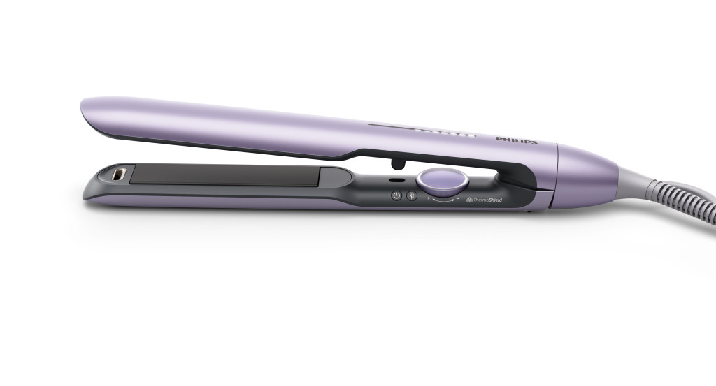 Philips | Hair straightener | BHS742/00 | Ceramic heating system | Ionic function | Display LED | Temperature (min) 120 °C | Temperature (max) 230 °C | Number of heating levels 12 | Purple