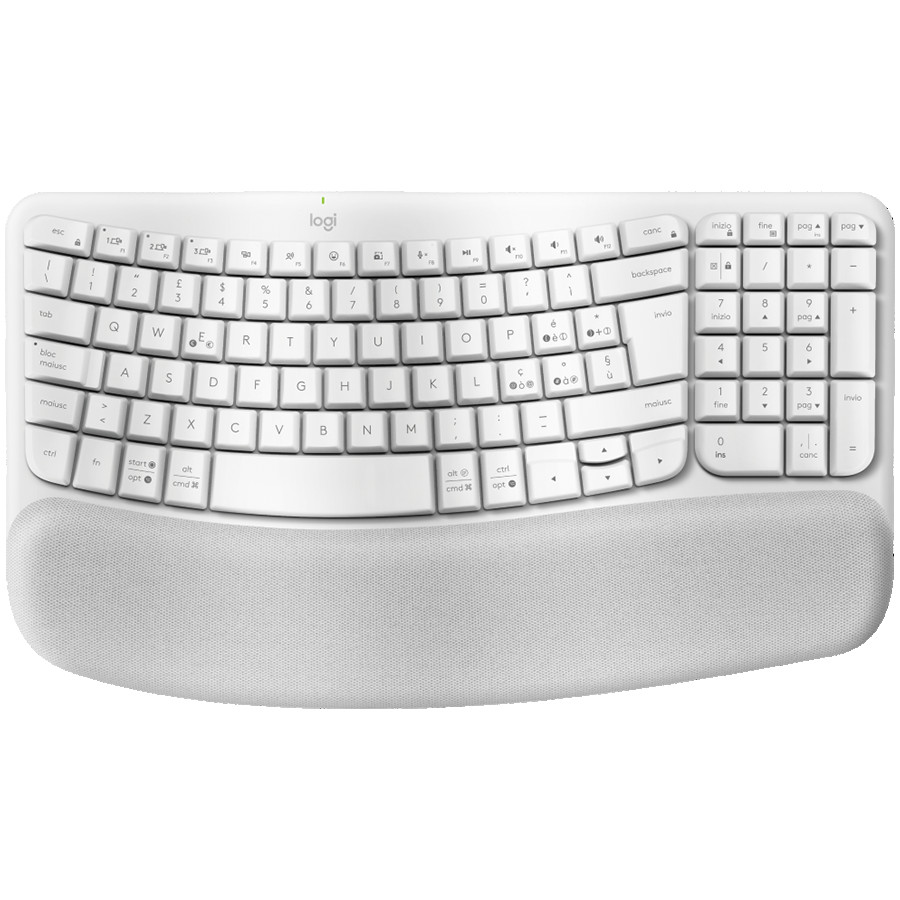 LOGITECH Wave Bluetooth ergonomic keyboard - OFFWHITE - NORDIC