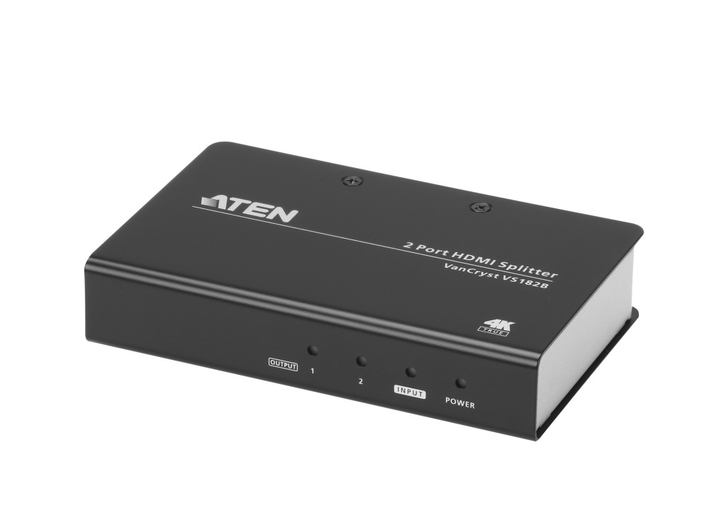 Aten | 2-Port True 4K HDMI Splitter | VS182B | Input: 1 x HDMI Type A Female; Output: 2 x HDMI Type A Female
