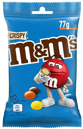 M&MS Crispy 77g (kogus 2 tükki)