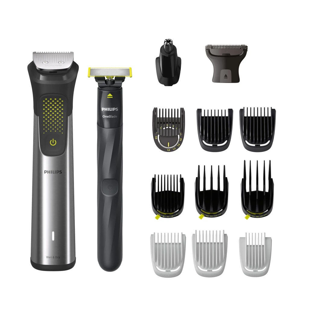 Philips | All-in-One Trimmer | MG9552/15 | Cordless | Wet & Dry | Number of length steps 27 | Silver/Black/Green