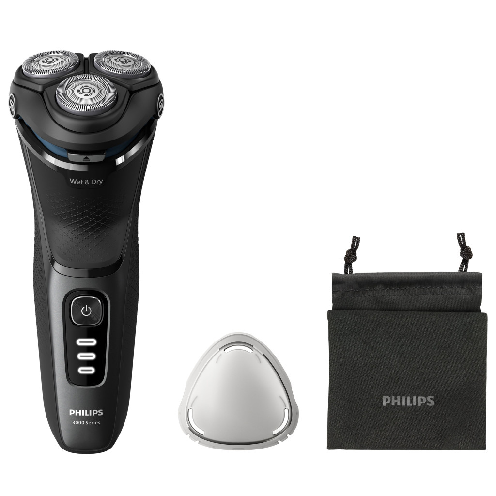 Philips Shaver | S3244/12 | Operating time (max) 60 min | Wet & Dry | Lithium Ion | Black