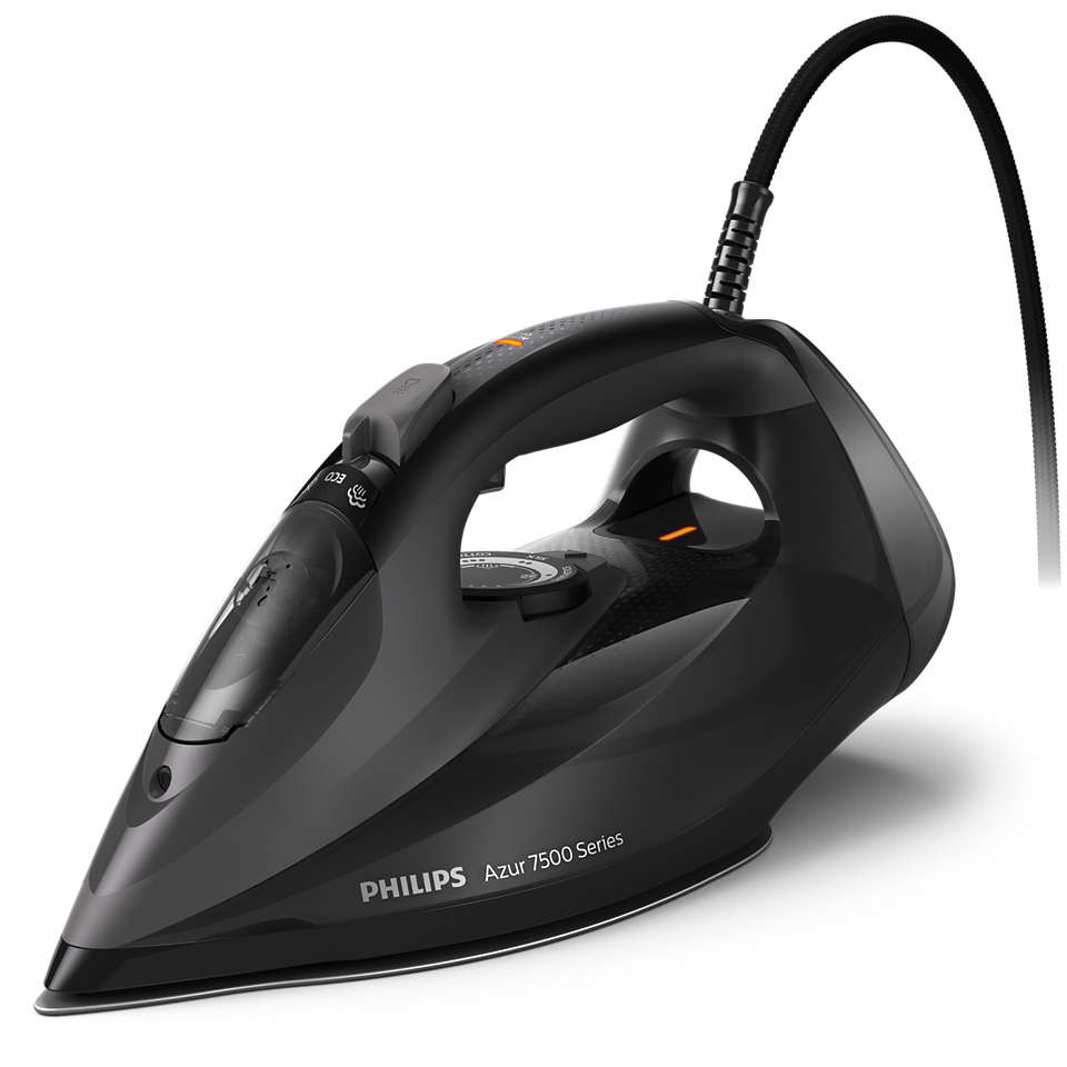 Philips | DST7511/80 | Steam Iron | 3200 W | Water tank capacity 300 ml | Continuous steam 55 g/min | Steam boost performance 260 g/min | Black