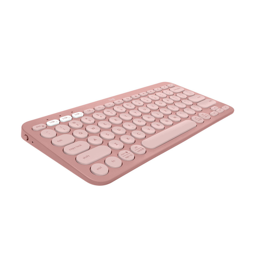 Logitech Pebble Keys 2 K380s klaviatuur RF juhtmeta ühendus + Bluetooth QWERTY US rahvusvaheline Roosa