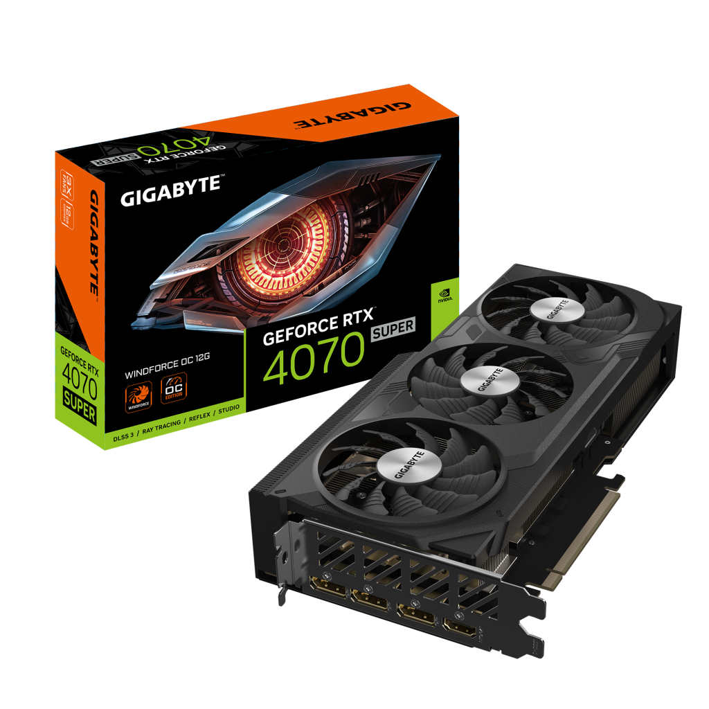 Gigabyte | GV-N407SWF3OC-12GD 1.0 | NVIDIA | 12 GB | GeForce RTX 4070 SUPER | GDDR6X | HDMI ports quantity 1 | PCI-E 4.0