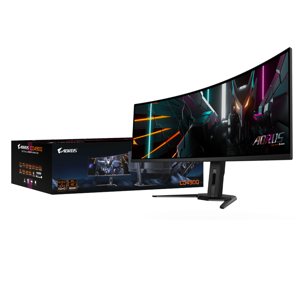 Gigabyte | CO49DQ | 49 " | OLED | DQHD | 32:9 | 144 Hz | 3 ms | 5120 x 1440 pixels | 250 cd/m² | HDMI ports quantity 	 2 x HDMI 2.1 | Black | Warranty 36 month(s)