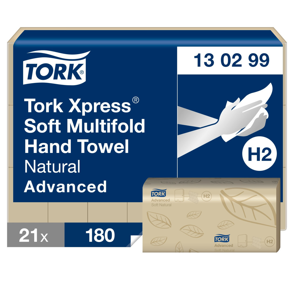 Rullpaberrätik TORK Xpress® Soft Multifold, loodusvalge, Advanced 130299 (kogus 21 tükki)