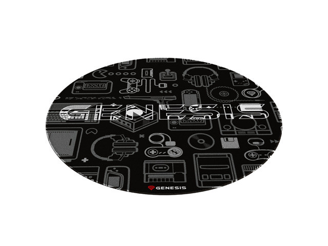 GENESIS Tellur 300 Round Gear Protective Floor Mat, 100cm, Black | Genesis Protective Floor Mat Tellur 300 Round Gear Polyester | Floor Mat | Multicolor