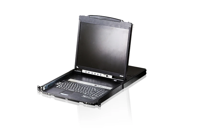 Aten 16-Port PS/2-USB VGA Dual Rail 19" LCD KVM Switch with Daisy-Chain Port and USB Peripheral Support | CL5816N