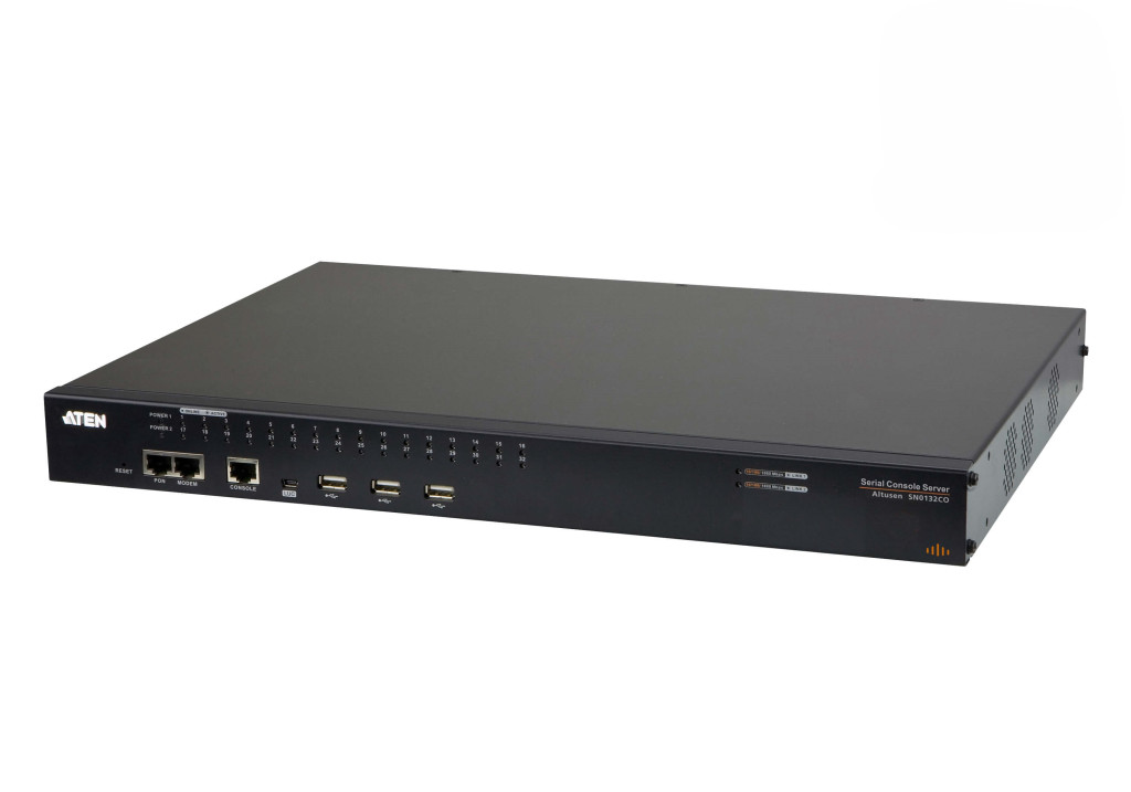 Aten 32-Port Serial Console Server with Dual Power/LAN | SN0132CO