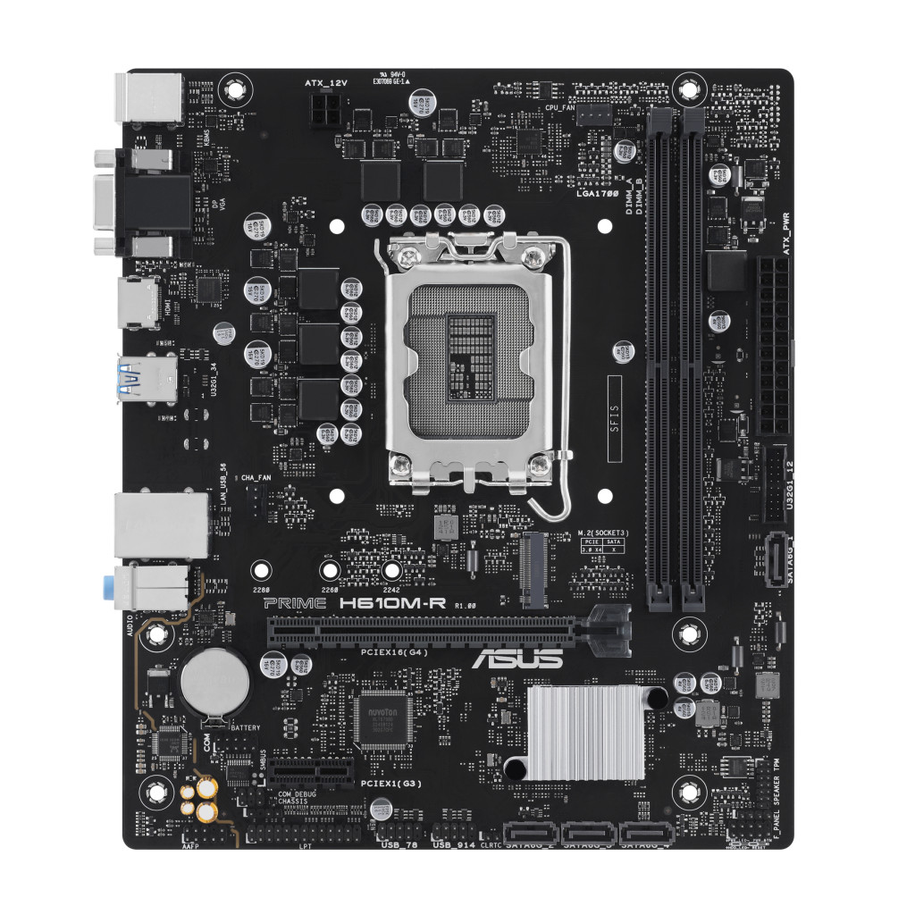 Asus | PRIME H610M-R-SI | Processor family Intel | Processor socket LGA1700 | DDR5 | Number of SATA connectors 4