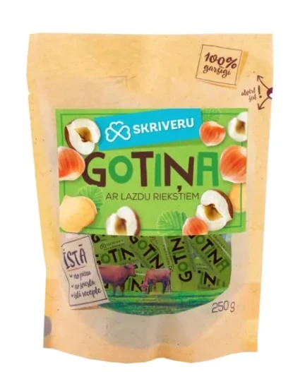 Piimakompvek SKRĪVERU GOTIŅA sarapuupähklitega 250g