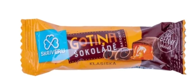 Kommibatoon SKRĪVERU GOTIŅA šokolaadis 40g (kogus 18 tükki)