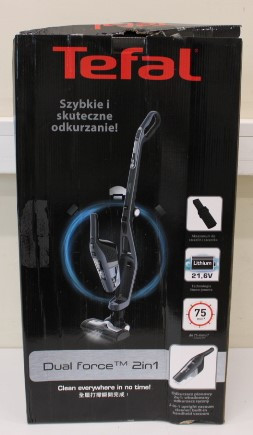 SALE OUT. TEFAL TY6756 Vacuum Cleaner, Dual Force, Handstick 2in1, Operating time 45 min, Grey TEFAL Vacuum Cleaner TY6756 Dual Force Handstick 2in1 Handstick and Handheld 21.6 V Operating time (max) 45 min Grey Warranty 24 month(s) DAMAGED PACKAGING | TEFAL | Vacuum Cleaner | TY6756 Dual Force | Handstick 2in1 | Handstick and Handheld | 21.6 V | O