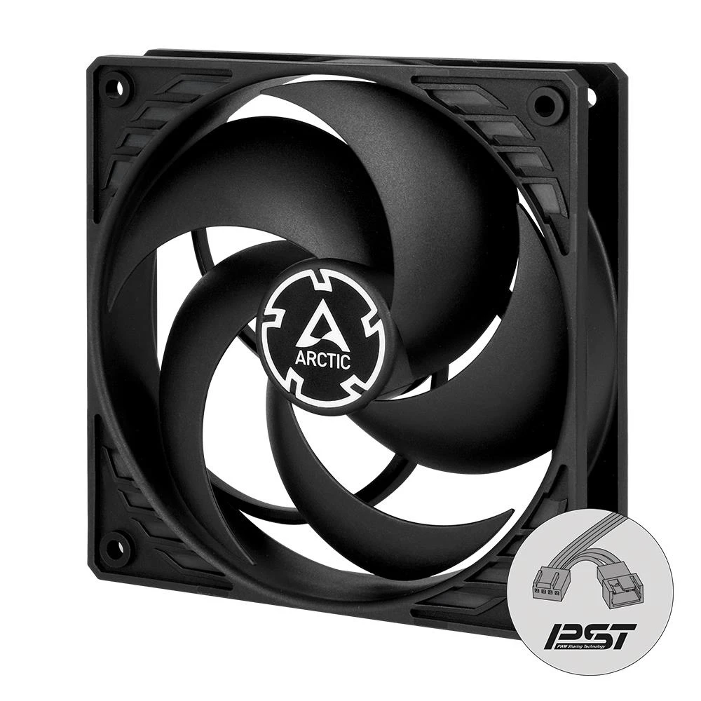 ARCTIC P12 PWM PST CO Arvuti korpus Ventilaator 12 cm Must