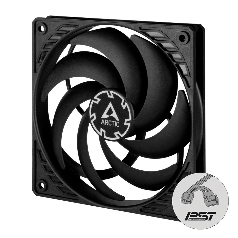 ARCTIC P12 Slim PWM PST Arvuti korpus Ventilaator 12 cm Must 1 tk