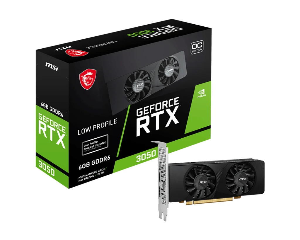 MSI | GeForce RTX 3050 LP 6G OC | NVIDIA | 6 GB | GeForce RTX 3050 | GDDR6 | HDMI ports quantity 2 | PCI Express Gen 4 x16