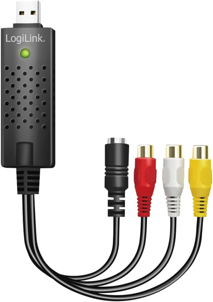 Logilink | USB 2.0 A/V grabber, USB-A/M to 3x RCA + Mini-DIN 5/F, Windows 11 | VG0030A