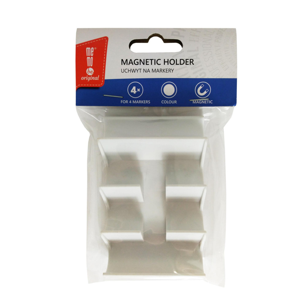 Magnetmarkerihoidik MEMOBE, 4 markeri jaoks, valge.