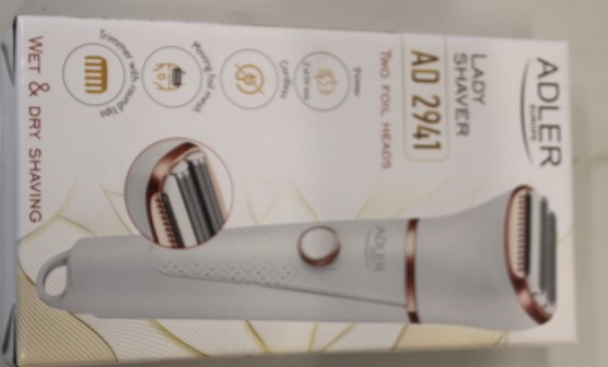 SALE OUT.  Adler AD 2941 Lady Shaver, Cordless, White | Lady Shaver | AD 2941 | Operating time (max) Does not apply min | Wet & Dry | AAA | White | DAMAGED PACKAGING | Lady Shaver | AD 2941 | Operating time (max) Does not apply min | Wet & Dry | AAA | White | DAMAGED PACKAGING