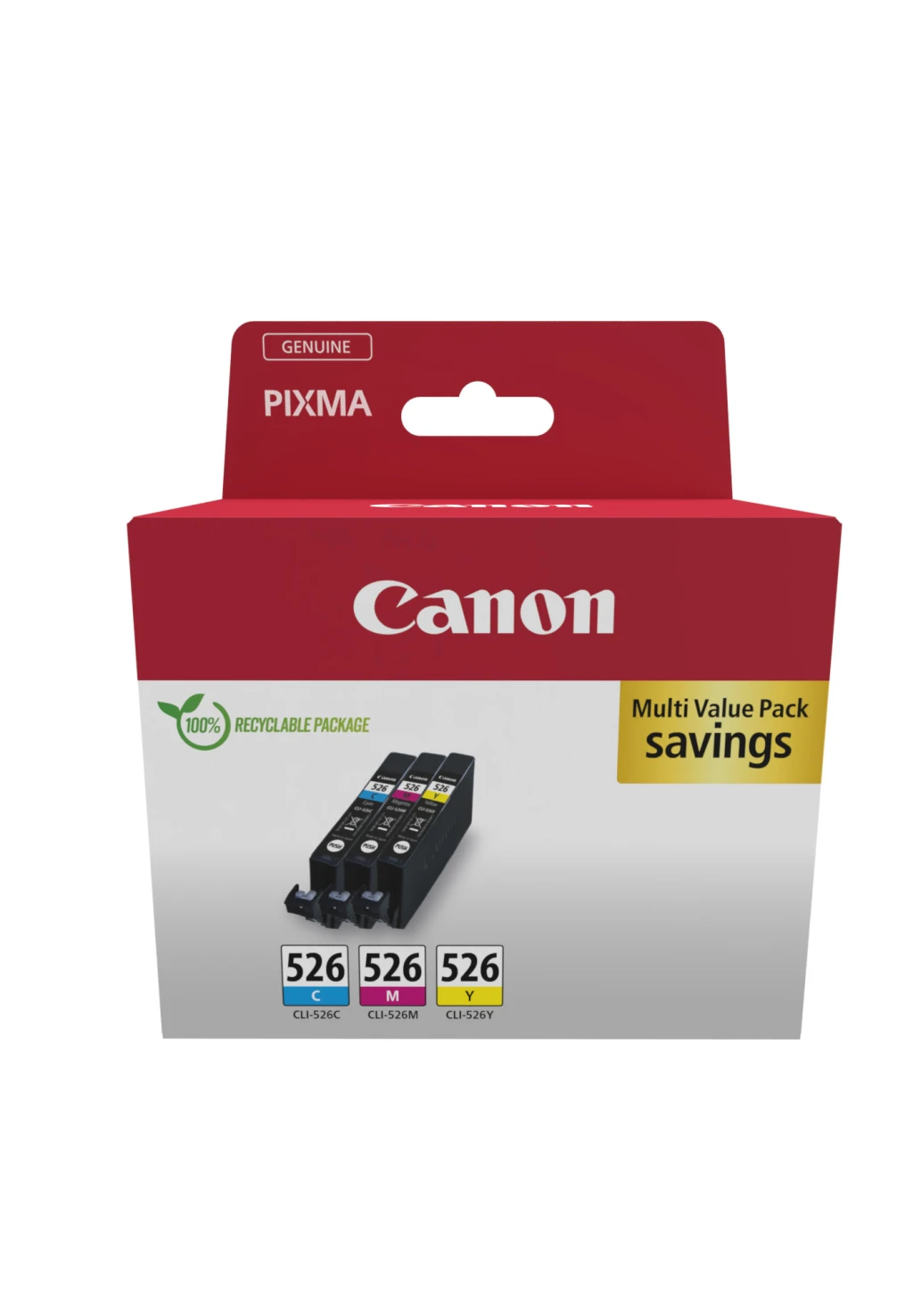 Canon 4541B018 tindikassett 3 tk Originaal Tsüaan, Magenta, Kollane