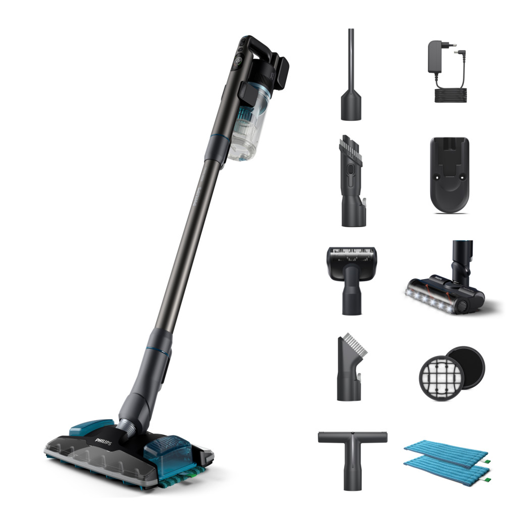 Philips | Vacuum cleaner | XC8055/01 Aqua Plus | Cordless operating | Handstick | 25.2 V | Operating time (max) 80 min | Dark Grey | Warranty 24 month(s)