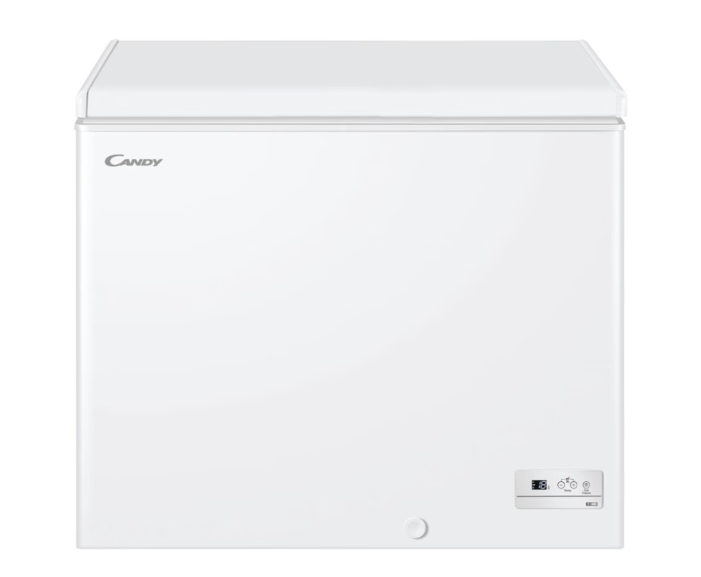 Candy | Freezer | CHAE 2002E | Energy efficiency class E | Chest | Free standing | Height 84.5 cm | Total net capacity 196 L | White